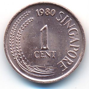 Singapore, 1 cent, 1976–1985