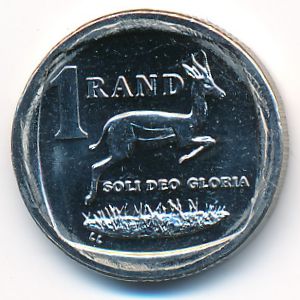 South Africa, 1 rand, 2007–2019