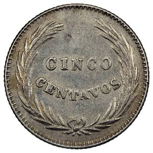 El Salvador, 5 centavos, 1914