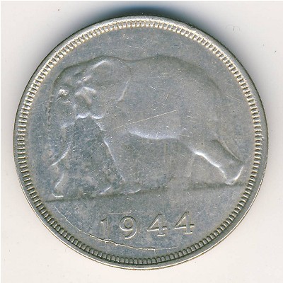 Belgian Congo, 50 francs, 1944