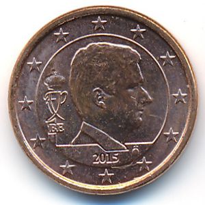 Бельгия, 1 евроцент (2014–2020 г.)