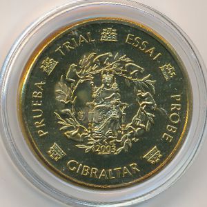Гибралтар., 10 евроцентов (2003 г.)