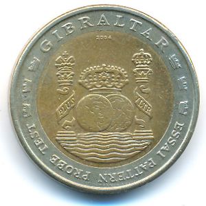 Гибралтар., 2 евро (2004 г.)