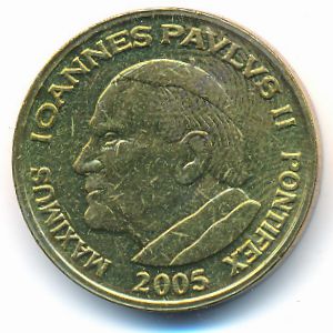 Ватикан., 50 евроцентов (2005 г.)