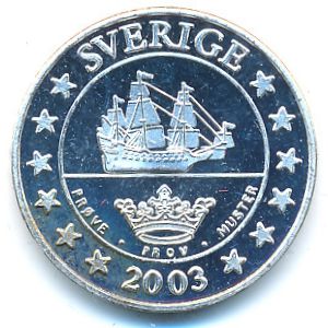 Sweden., 5 euro cent, 2003