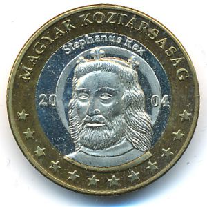 Hungary., 1 euro, 2004