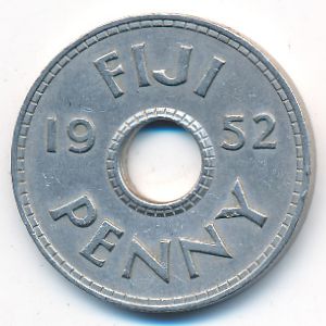 Fiji, 1 penny, 1949–1952