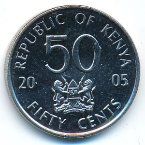 Kenya, 50 cents, 2005