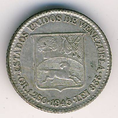 Venezuela, 25 centimos, 1894–1948