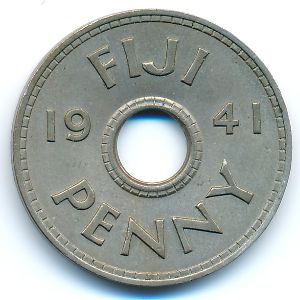 Фиджи, 1 пенни (1937–1945 г.)