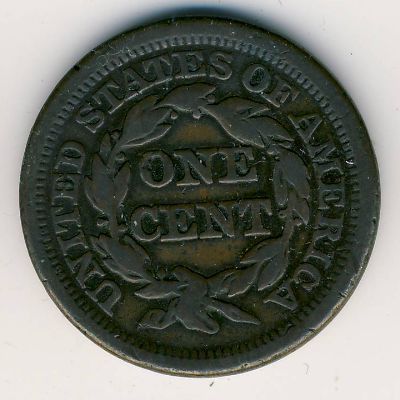 США, 1 цент (1840–1857 г.)