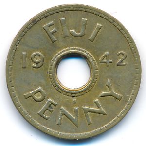 Fiji, 1 penny, 1942–1943