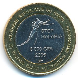 Niger., 6000 francs CFA, 2005