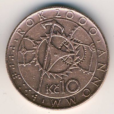 Czech, 10 korun, 2000