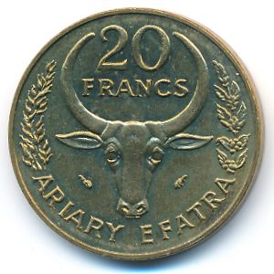 Мадагаскар, 20 франков (1970–1989 г.)