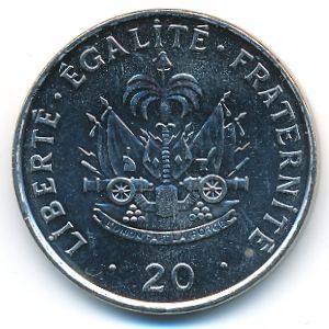 Haiti, 20 centimes, 1995–2000