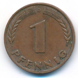 West Germany, 1 pfennig, 1948–1949