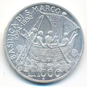 Italy, 1000 lire, 1994