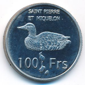 Saint Pierre and Miquelon, 100 франков, 