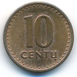 Lithuania, 10 centu, 1991