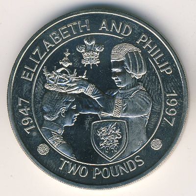 Alderney, 2 pounds, 1997