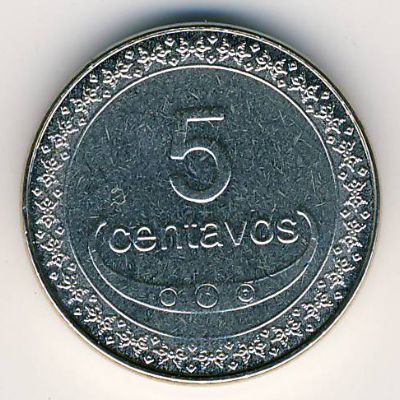 East Timor, 5 centavos, 2003–2013