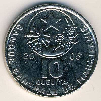 Mauritania, 10 ouguiya, 2004–2013