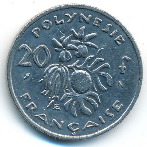 Французская Полинезия, 20 франков (1967–1970 г.)