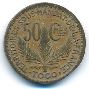Togo, 50 centimes, 1924–1926