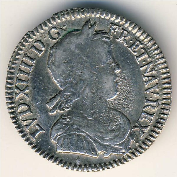 France, 1/12 ecu, 1647–1660