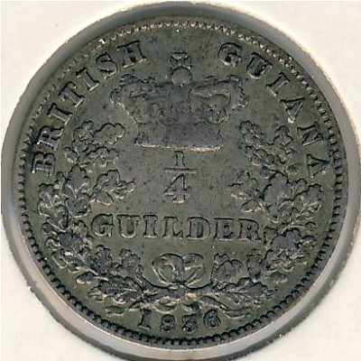 British Guiana, 1/4 guilder, 1836