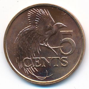Тринидад и Тобаго, 5 центов (1976–2017 г.)