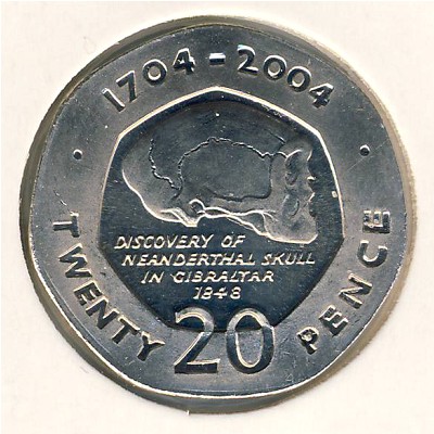 Гибралтар, 20 пенсов (2004 г.)