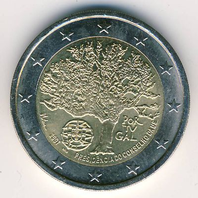 Portugal, 2 euro, 2007