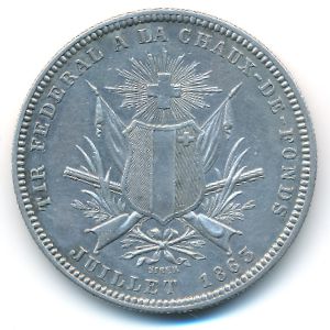 Швейцария, 5 франков (1863 г.)
