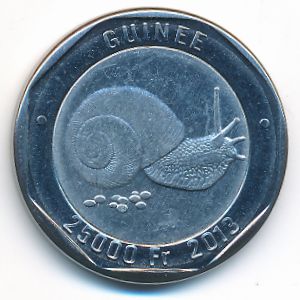Guinea, 25000 франков, 