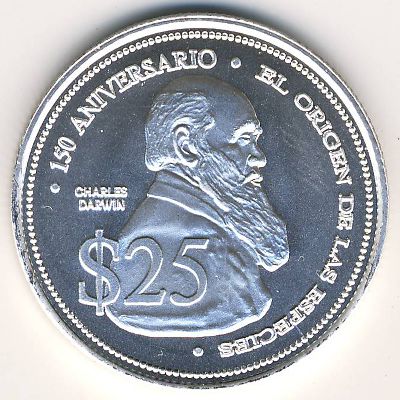 Галапагосские острова., 25 доларов (2009 г.)