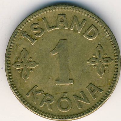 Iceland, 1 krona, 1925–1940