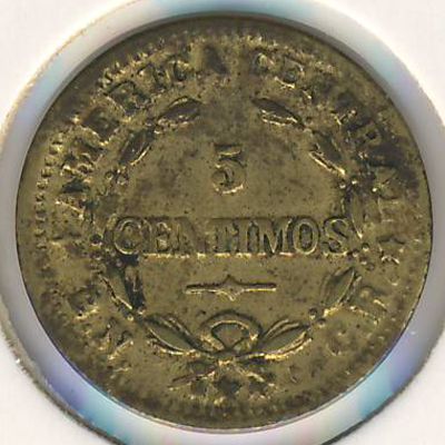 Costa Rica, 5 centimos, 1942–1947