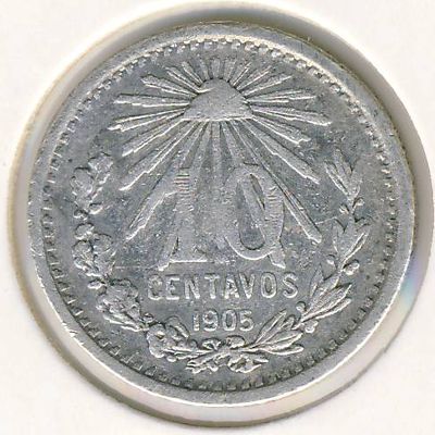 Mexico, 10 centavos, 1905–1914