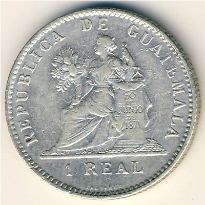 Guatemala, 1 real, 1894–1898