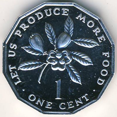 Jamaica, 1 cent, 1976–1984