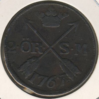 Sweden, 2 ore, 1751–1768
