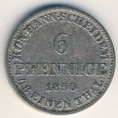 Hannover, 6 pfennig, 1846–1851