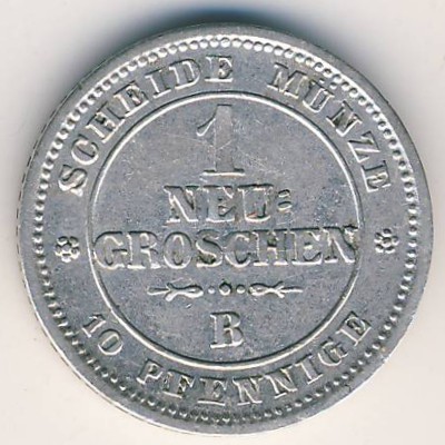 Saxony, 1 neu-groschen, 1863–1867