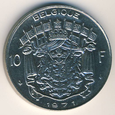 Belgium, 10 francs, 1969–1979