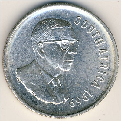 South Africa, 1 rand, 1969