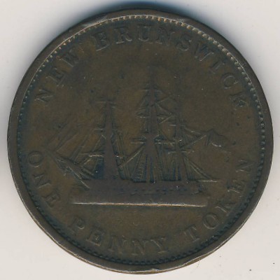 New Brunswick, 1 penny, 1843