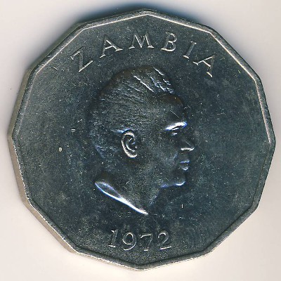 Zambia, 50 ngwee, 1972