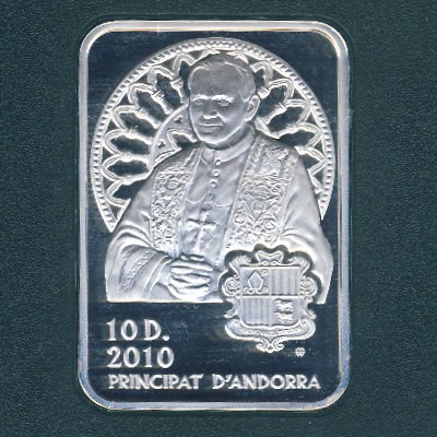 Андорра, 10 динеров (2010 г.)
